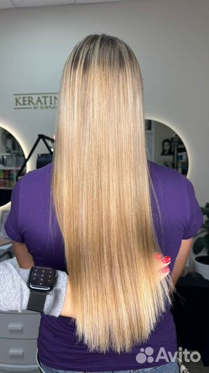 Кератиновое выпрямление волос