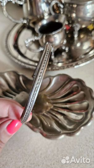 Кофейный набор винтажный посереберение