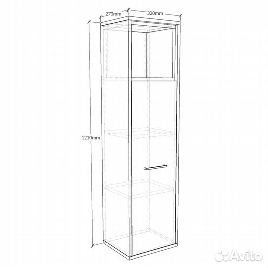 Полка Кеге-201lk железный камень стеллаж настенная