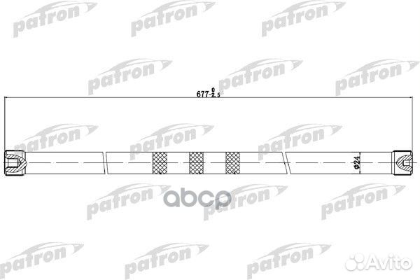 Торсион прав renault megane 19 L677мм, 26-27 зу