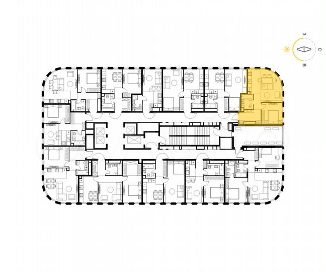 2-к. квартира, 46,7 м², 31/45 эт.