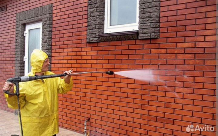 Покраска дома кирпича покраска ворот мойка шифера