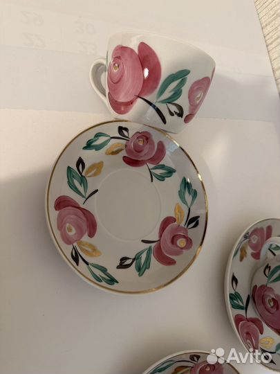 Сервиз чайный Агашки розы СССР