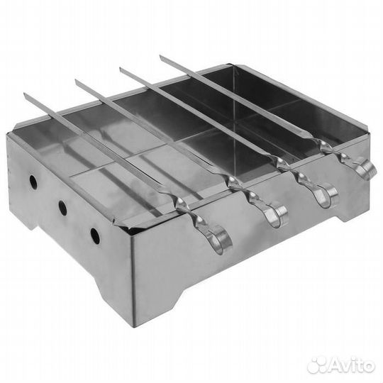 Коптильня-гриль портативная, нержавеющая сталь 0,8