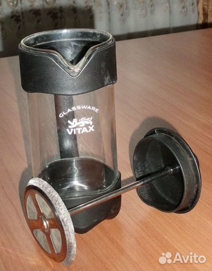Френч-пресс Vitax Glassware черный 350 мл