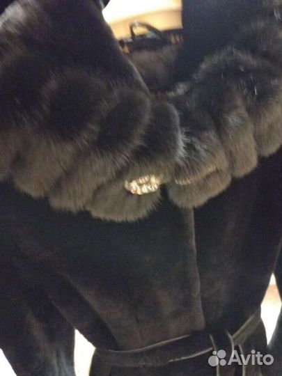Шуба мутоновая с норкой