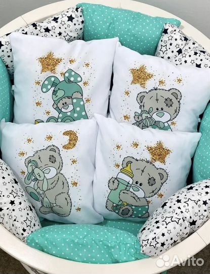 Детское постельное белье с бортиками