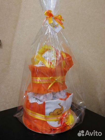 Торт из памперсов подгузников