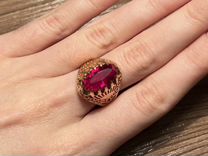 Золотое кольцо с рубином СССР 19,5 размер