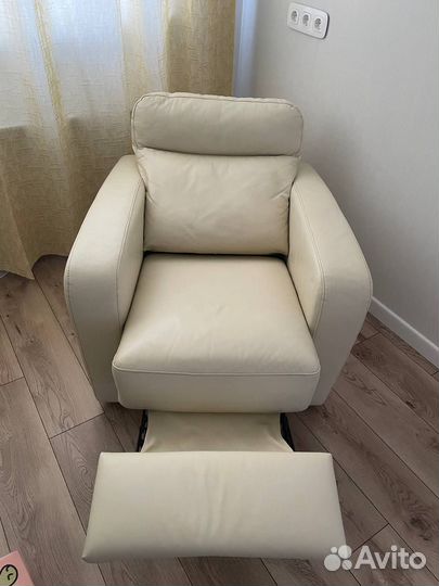 Кожаное кресло реклайнер IKEA