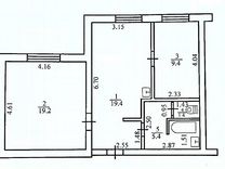 2-к. квартира, 53 м², 1/3 эт.