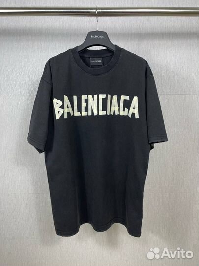 Футболка Balenciaga скотч оверсайз хит 2024