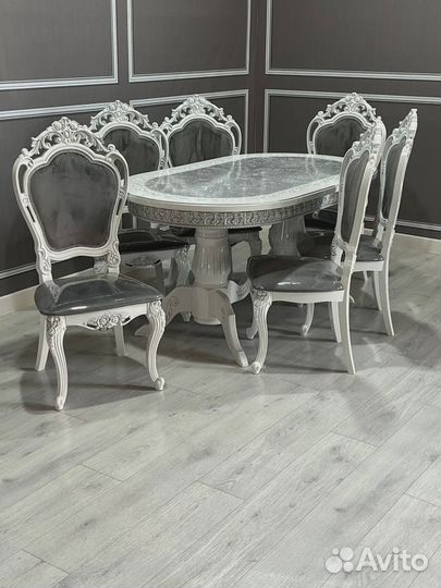 Кухонный стол стулья обеденная группа лапка шейх