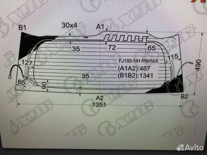 Стекло заднее toyota land cruiser prado j150 09