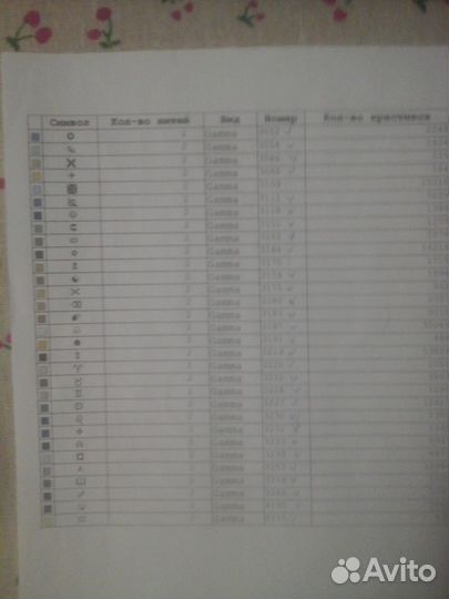 Схема Вышивки 