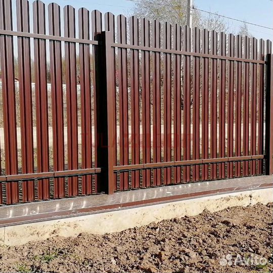 Заборы на ленточном фундаменте в Болохово