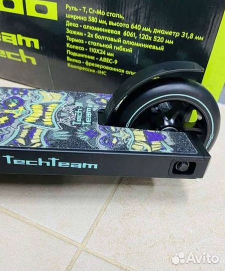 Трюковой самокат tech team voodoo blue