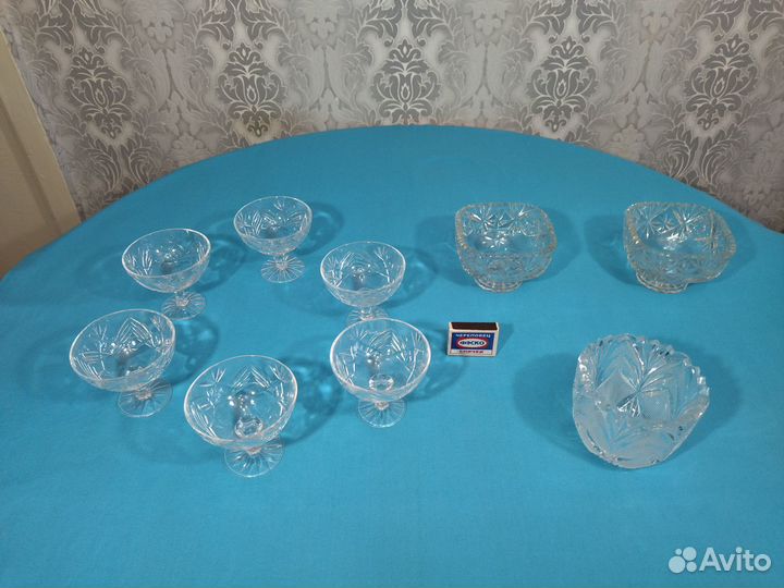 Хрустальные креманки и вазочки