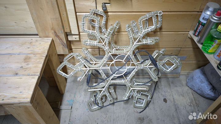 Гирлянда уличная новогодние снежинки