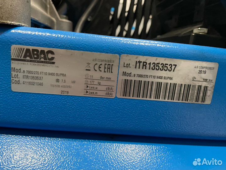 Поршневой компрессор abac B7000/270 FT10