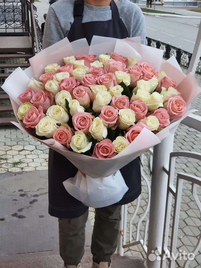 Цветы розы букет