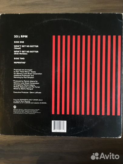 Пластинка Skipworth And TurnerWont Get No Better