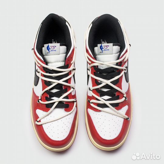 Кроссовки Nike Dunk Low x Off-White Red / Black