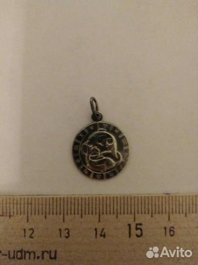 Подвеска серебр, знак зодиака рыбы