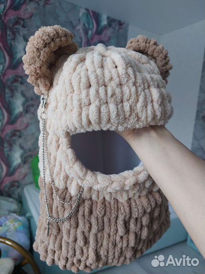 Балаклава теплая на флисе плюшевая