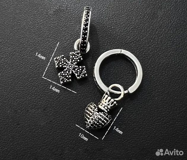 Серьги стильные подвески конго