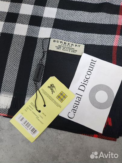 Шарф burberry с бирками и эмблемой чёрный