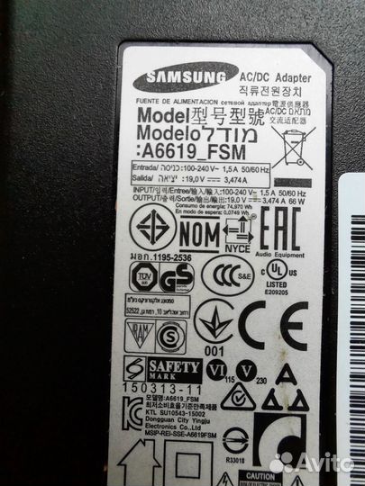 Блок питания для ноутбука samsung