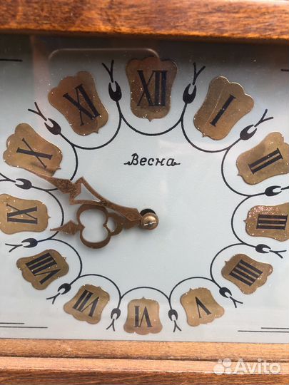 Часы каминные настольные механические СССР Весна