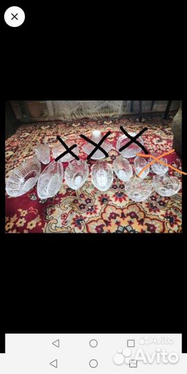 Хрустальные ладьи, салатницы