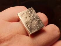 Кольцо печатка серебряное