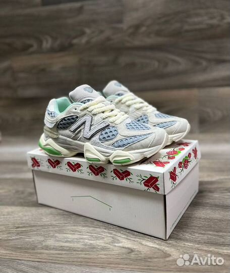 Кроссовки new balance 9060 зеленые