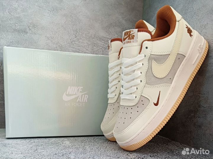 Кеды Nike Air force 1 натуральная замша