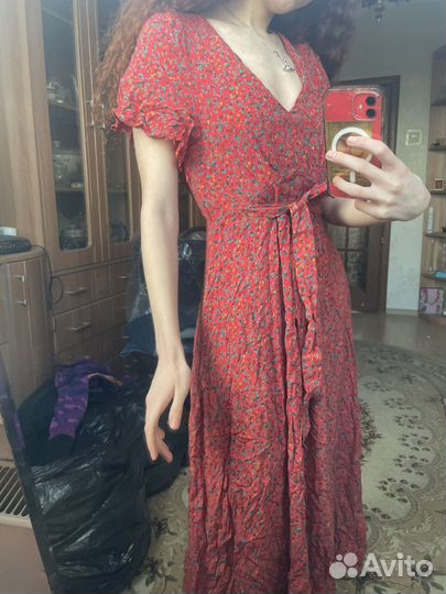 Платье в цветочек винтаж