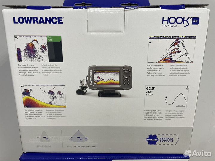 Эхолот lowrance hook2 4x bullet gps