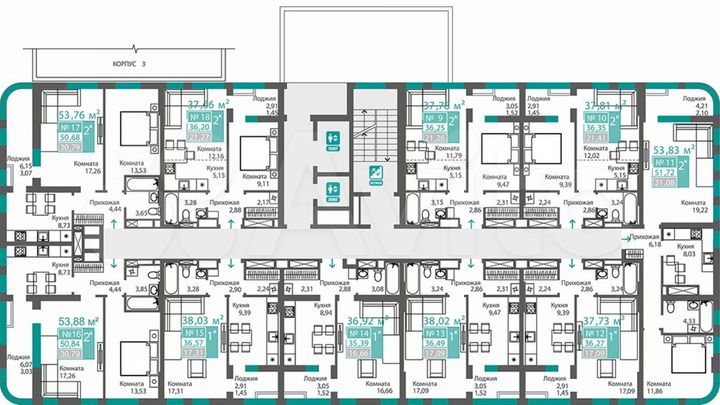 1-к. квартира, 37,5 м², 11/16 эт.