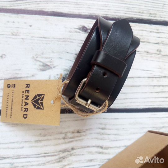 Браслет мужской нат.кожа