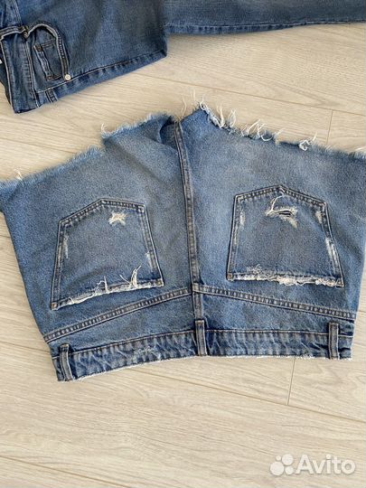 Джинсовые шорты zara 34