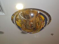 Зеркало безопасности сферическое купольное обзорно
