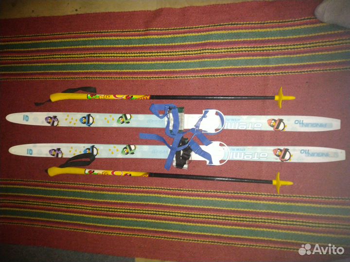 Лыжи детские с палками
