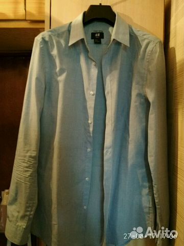 Стильная приталенная рубашка HM и подарок рубашки