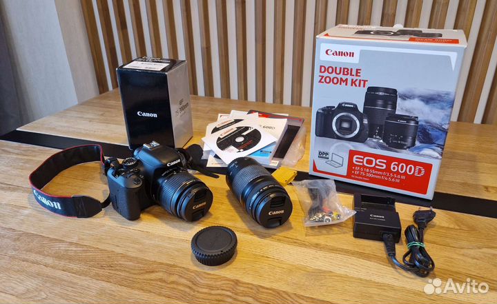 Фотоаппарат canon eos 600d + два объектива