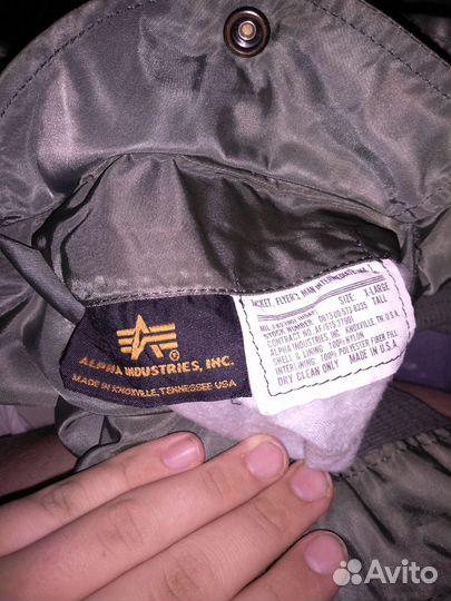 Бомбер alpha industries ma 1 зеленый vintage