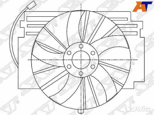 Вентилятор радиатора охлаждения BMW X5 E53 рест