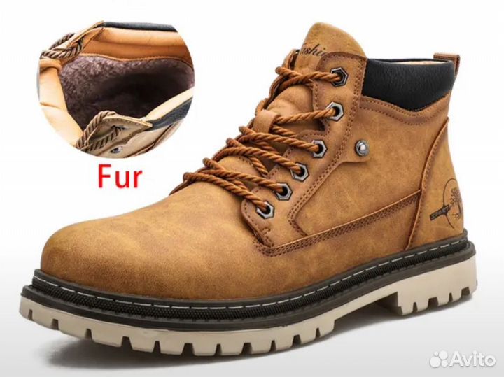 Мужские ботинки коричневые демисезон