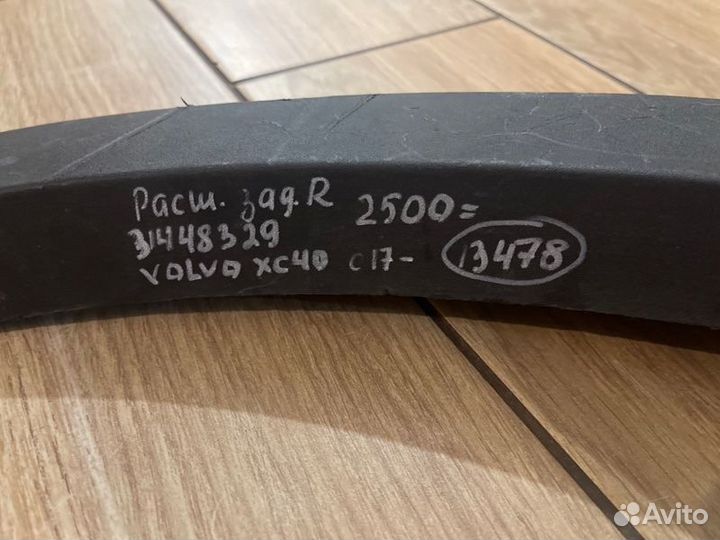 Накладка крыла задняя правая Volvo Xc40 С 2017